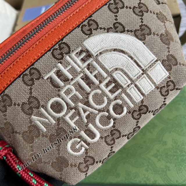 Gucci專櫃2022新款男女同款腰包 古馳The North Face x Gucci聯名系列腰包650299 gqy4278